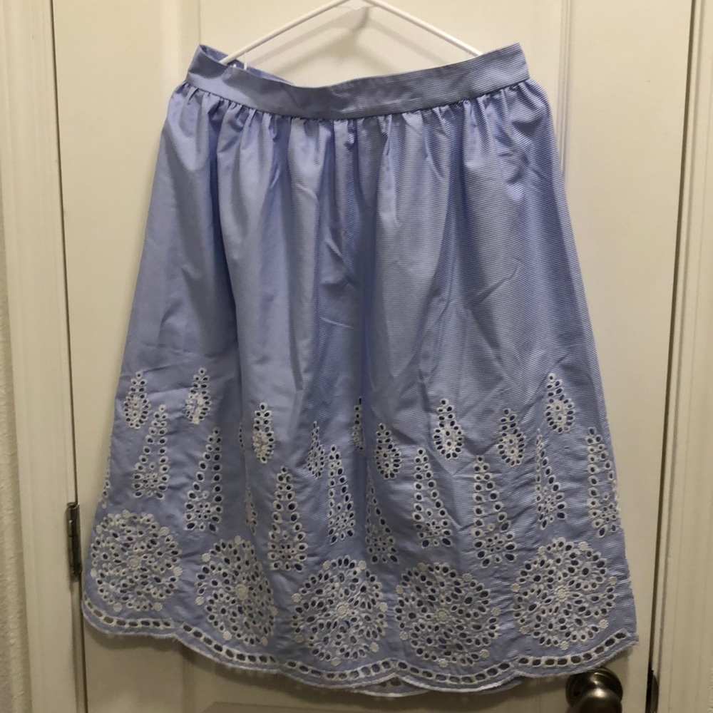 H&M Blue & White Stripes with broderie detail 12